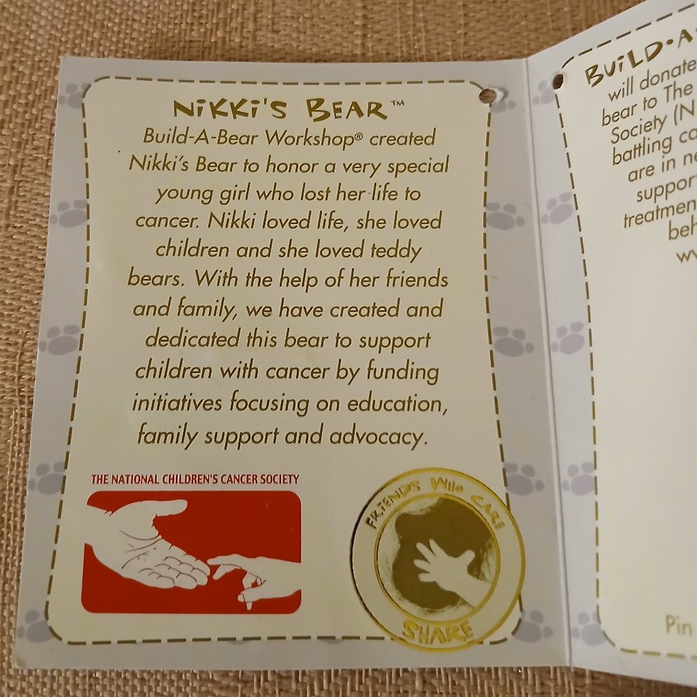 Build-A-Bear Nikki's (Cancer) Bear - Picture 7 of 8